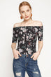 Women Black Print Blouse