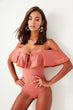 Cinnamon Carmen Neck Swimwear