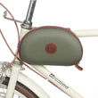 Retro Bike Frame Tube Bag Bicycle Front Handlebar Pouch Carrier Green Waxed Canvas Waterproof Cycling Accessories