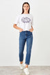 Blue High Waist Slim Mom Jeans