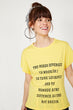 Women Yellow Printed Printed T Shirt