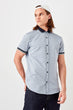 Indigo Male Sweater Straped Short Sleeve Shirt