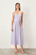 Lilac Belted Plaids Dress