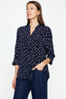 "Women 'S Navy Blue Polka Dot Tunic "