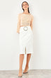 Trendyol Raw White Lacing Detaylı Skirt TWOSS19ST0176