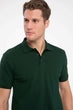 Summer Dark Green Mens Short-Sleeved Solid Color Polos Shirts