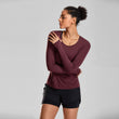 YOGA Women's Naked Feeling Active Long Sleeve Workout Running Sports Ventilated T-Shirt