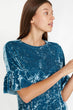 "Women Karma Ruffle Detail T-Shirt "