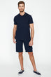 Male Navy Blue Line Shorts