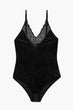 Women Black Lace Detail Body