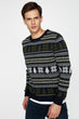 Male Navy Blue Pattern Sweater