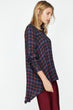 Women Navy Plaid Tunic