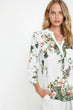 "Women White Floral Print Blouse "