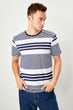 White Male Striped New T-shirt