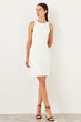 White Cross Halter Dress