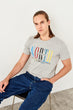 Gray Men 'S Printed T Shirt