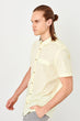 Yellow Men 'S Short Sleeve Shirt Collar Pockets Slim fit Shirt