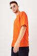 Orange Men 'S Pocket Bike Collar Short-Sleeve T-Shirt