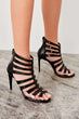 Black Japanned Leather Detailed Woman Heels Shoes