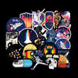 100 Pcs/Lot Astronaut Spaceship Space Capsule Stickers