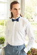 White Male Collar Sleeve Button Smart Slim Fit Prom Groom Shirts TMNSS19FO0098