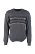 Anthracite Men Bike Collar Jacquard Top Knitwear Sweater