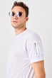 White Male Zipper Detail New T-shirt