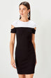 Black Cut Out Detail Knit Dress