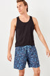 Blue Men 'S Geometric Printed Sea Shorts