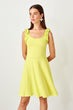 Handles Yellow Ruffle Knitted Dress