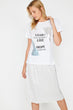 "Women 'S White Printed Printed T Shirt "