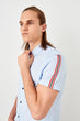 Blue Male  Stripe Short Sleeve Shirt