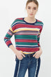 Women Navy Striped Sweater