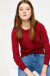 Women Burgundy Sweater