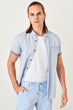 Male Short Sleeve Fillet Mobile Shirt