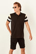 Black Male Handle  New Polo Collar T-Shirt