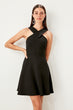 Black Collar Detail Dress