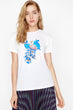 "Women 'S White Printed T Shirt "