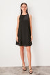 Black A Cut Basic Dress