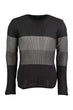 Black Men Panelled Bike Collar Sweater