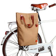 Retro Waxed Canvas Bicycle Pouch Bike Rear Seat Carrier Bag Brown Cycling Pannier Bags Pack Urban Tote Water Repellent