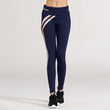 Side White Stripe Splicing High Waist Elastic Yoga Leggings