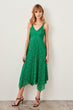 Green Skirt Asymmetrical Dress