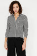 "Women 'S Black Striped Shirt "