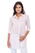 Women Pink Striped Tunik