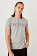 Gray Men 'S Printed T Shirt