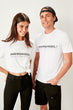 UNISEX White Printed T Shirt