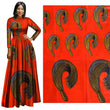 Orange African Prints Ethnic Garment Fabric