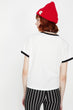 Women White Lacing Detail T-Shirt