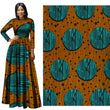 Clock Brown African Prints Ethnic Garment Fabric
